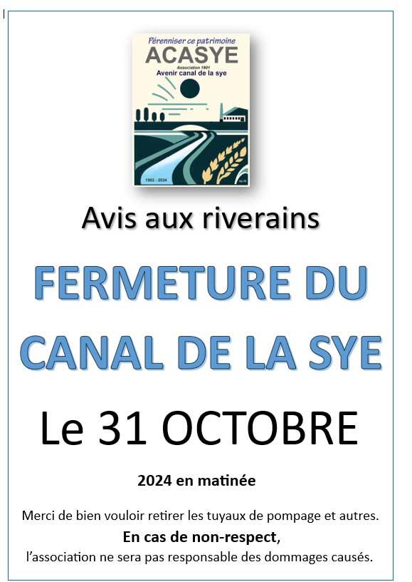 2024 affiche fermeture canal we